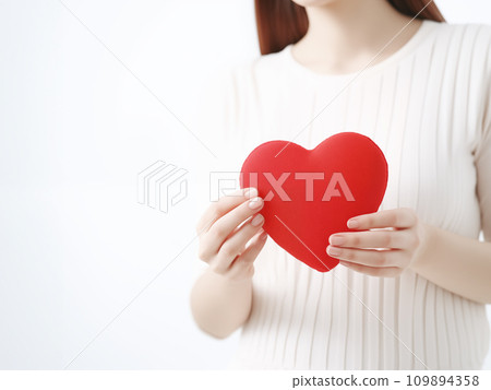 Woman with heart Woman with heart 109894358