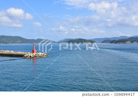 從長崎縣五島市福江港到新上五島町青方港的渡輪行程 109894417