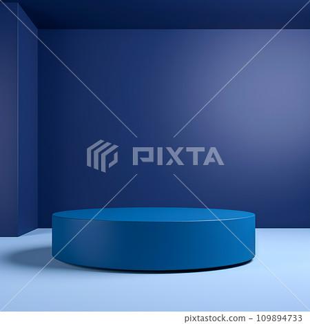 Minimalistic Pedestal Platform: Clean Design Element for Product Showcase & Events, Generative Ai 109894733