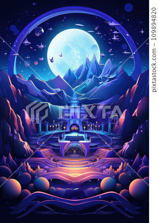cute night music party poster template cute night music party poster template 109894820