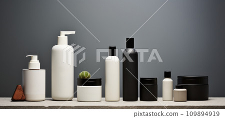 an assortment of natural skincare products is shown 109894919