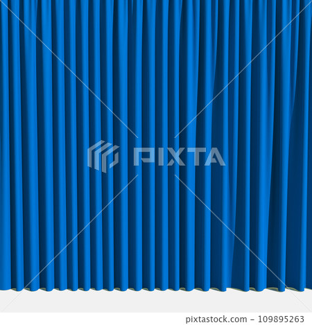 Luxury stage or windows curtains, realistic 3D illustration 109895263