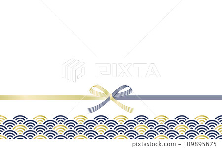 青海波和水引日式鏡框02金藍色 青海波和水引日式鏡框02金藍色 109895675