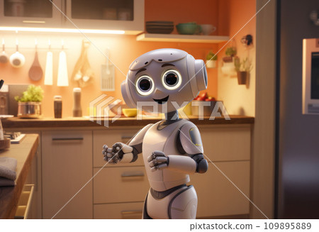 robert robot standing in the kitchen 109895889