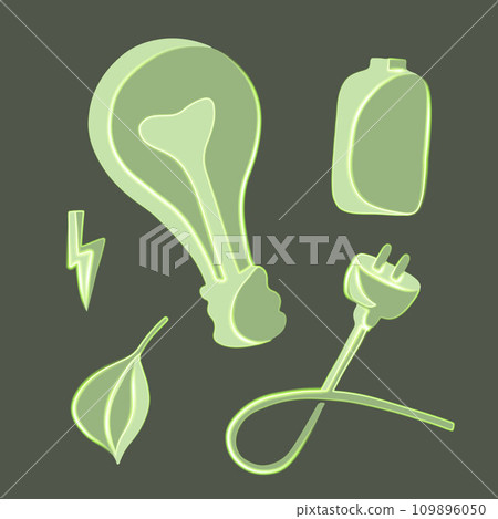 Vector set of energy conservation and alternative power replacement. 109896050