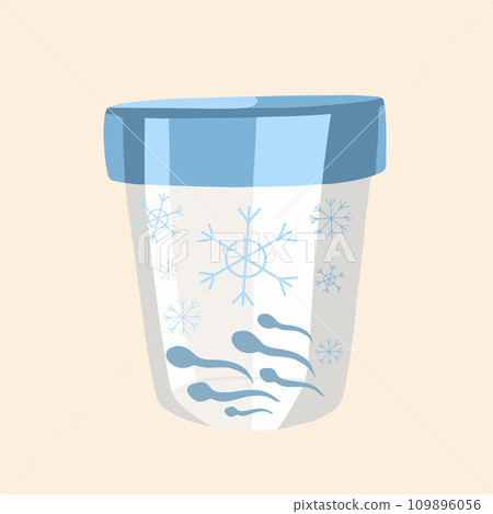 Vector isolated illustration of sperm freezing. Sperm donation. Vector isolated illustration of sperm freezing. Sperm donation. 109896056