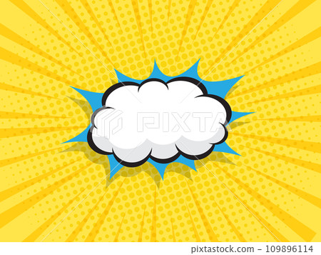 abstract comic book, pop art cartoon background with blank speech bubble 109896114