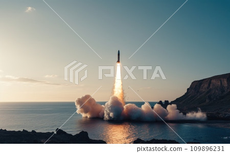 shot from an navy ballistic missile shot from an navy ballistic missile 109896231