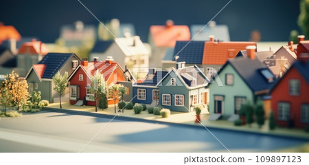 miniature houses in a small town miniature houses in a small town 109897123