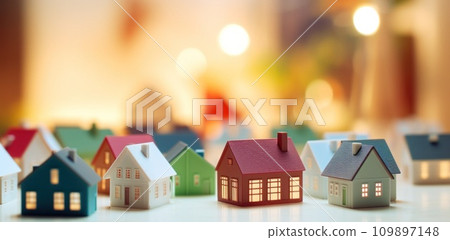 miniature houses in a small town miniature houses in a small town 109897148