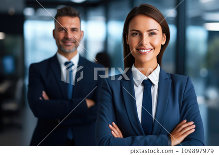 Corporate Leaders Exhibiting Team Confidence 109897979