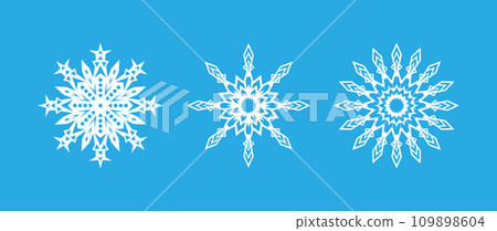 Beautiful set of snowflakes for winter design Beautiful set of snowflakes for winter design 109898604