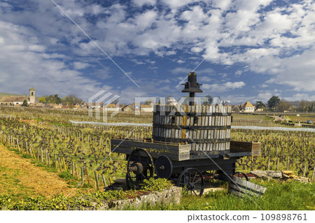 Old wine press, Cote de Nuits, Burgundy, France Old wine press, Cote de Nuits, Burgundy, France 109898761