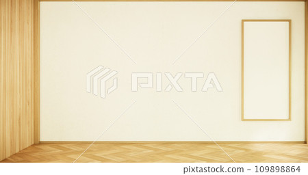 cleaning Interior, wood Empty room and wooden floor room modern style. 109898864