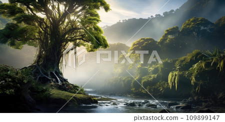 Tropical rain forest in Central America 109899147
