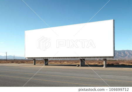 an empty billboard in an urban hallway 109899712