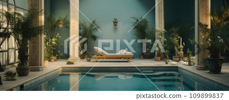 a spa is in a swimming pool a spa is in a swimming pool 109899837
