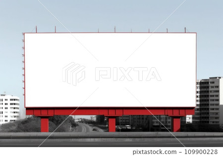 an empty billboard in an urban hallway 109900228