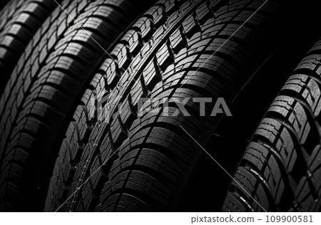 Close up tyre profile car tires 109900581