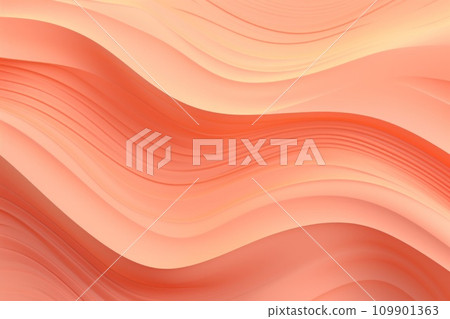 Abstract wavy liquid peach fuzz background. Generative AI. 109901363