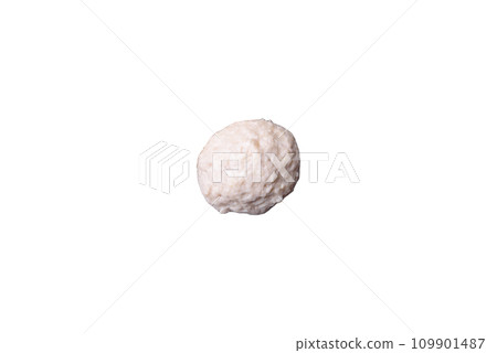 Delicious healthy steamed chicken cutlets or minced meatballs 109901487