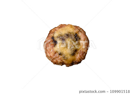 Delicious baked meat boats with mushrooms, cheese, salt and spices Delicious baked meat boats with mushrooms, cheese, salt and spices 109901518