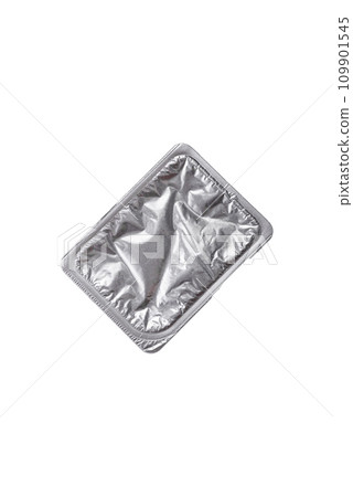 Rectangular plastic box with yogurt or cheese hermetically sealed with a foil lid Rectangular plastic box with yogurt or cheese hermetically sealed with a foil lid 109901545