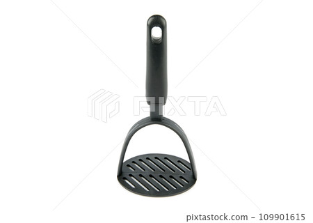 Puree masher isolated on white . Puree masher isolated on white . 109901615