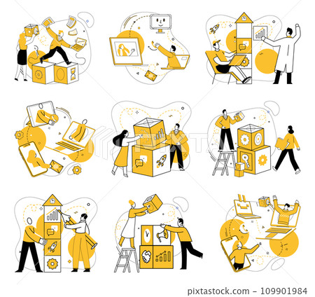Team strategy vector illustration. The teams unity fosters environment where ideas flourish and success follows Business success is fruit effective teamwork, strategy, and collaboration 109901984