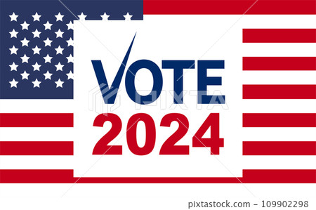2024 Presidential election day in USA, november 5, card design. Vote for your future 109902298