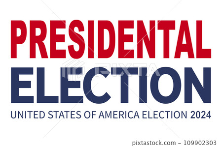 2024 Presidential election day in USA, november 5, card design. Vote for your future 109902303