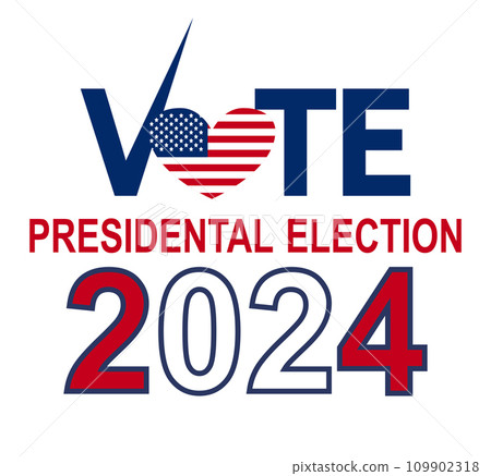 2024 Presidential election day in USA, november 5, card design. Vote for your future 109902318