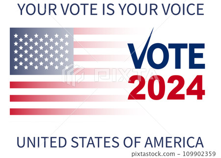 2024 Presidential election day in USA, november 5, card design. Vote for your future 2024 Presidential election day in USA, november 5, card design. Vote for your future 109902359