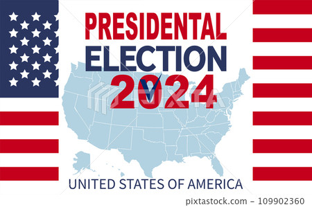 2024 Presidential election day in USA, november 5, card design. Vote for your future 2024 Presidential election day in USA, november 5, card design. Vote for your future 109902360