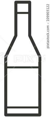 Line drawing of an empty bottle Line drawing of an empty bottle 109903122