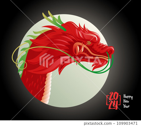 Happy chinese new year 2024 Zodiac sign dragon 109903471