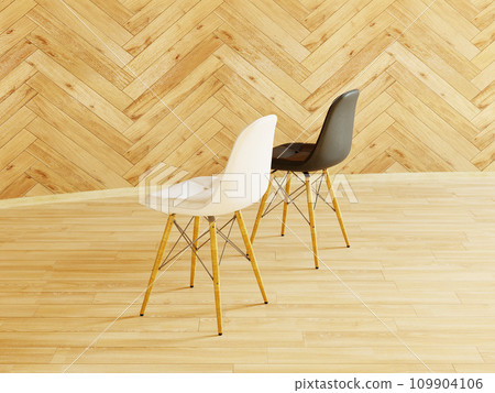 【3DCG】黑白伊姆斯貝殼椅 【3DCG】黑白伊姆斯貝殼椅 109904106