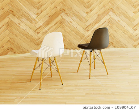 【3DCG】黑白伊姆斯貝殼椅 109904107