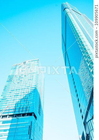 東京再開發與摩天大樓風景 澀谷站西口週邊 2023.12 淺色 109905671