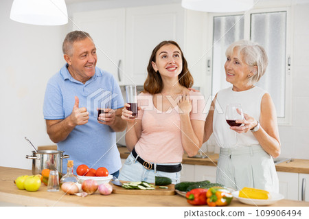 In the kitchen 109906494