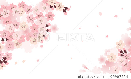 櫻花背景素材(單獨) 櫻花背景素材(單獨) 109907354