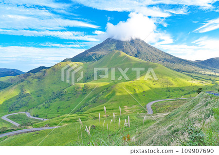 [Mt. Yufu seen from Yufu Silky Road] Kawakami, Yufuin-cho, Yufu City, Oita Prefecture 109907690
