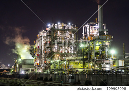 [神奈川縣]工廠夜景/川崎千鳥町 109908096
