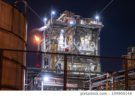 [Kanagawa Prefecture] Factory night view/Kawasaki Chidori-cho 109908148
