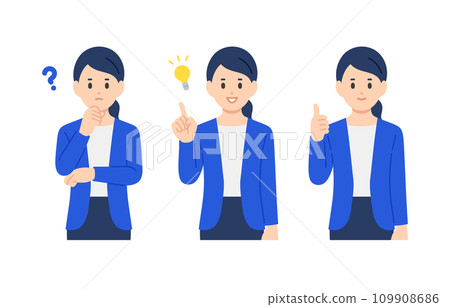 一組提出問題、啟發、善良的商務人士女性【人物矢量圖素材】 一組提出問題、啟發、善良的商務人士女性【人物矢量圖素材】 109908686