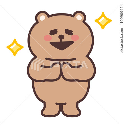 可愛的熊插畫快樂 109909424