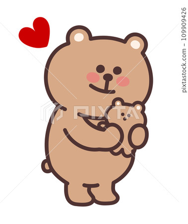 Cute bear illustration stuffed toy Cute bear illustration stuffed toy 109909426