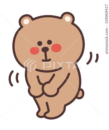 Cute bear illustration embarrassing 109909427