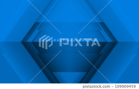 Blue abstract technology background with 3D geometric rhombus frame. 109909459