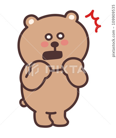 Cute bear illustration surprised 109909535